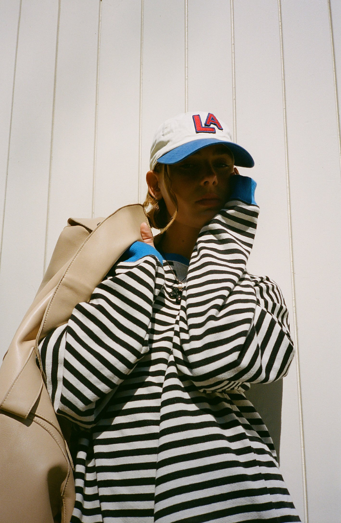 Oversized Striped Sweatshirt — Contrast Neon Trim Drop Shoulder 11