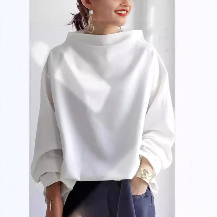 Oversized Sweater — Draped High Neck & Wide Sleeves 4