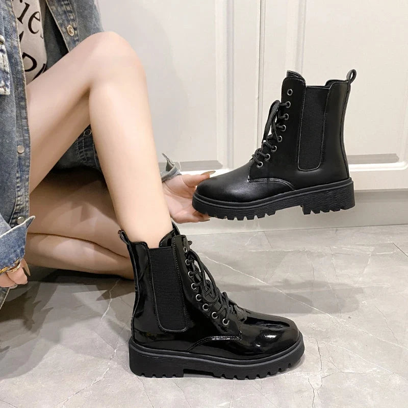 Women's Comfort Mid-Heel Ankle Boots — Cushioned & Stable 6