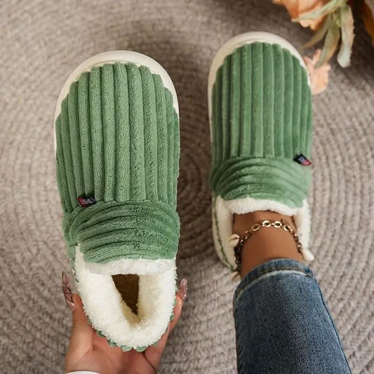 Thermal Corduroy Winter Slippers