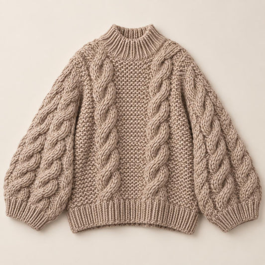 Evangeline Chunky Knit Sweater — Oversized Cozy Fit
