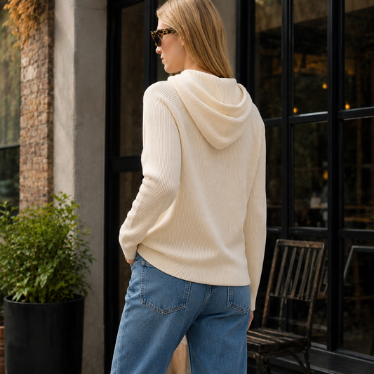 Maia Cashmere Merino Wool Hooded Sweater for Women 2