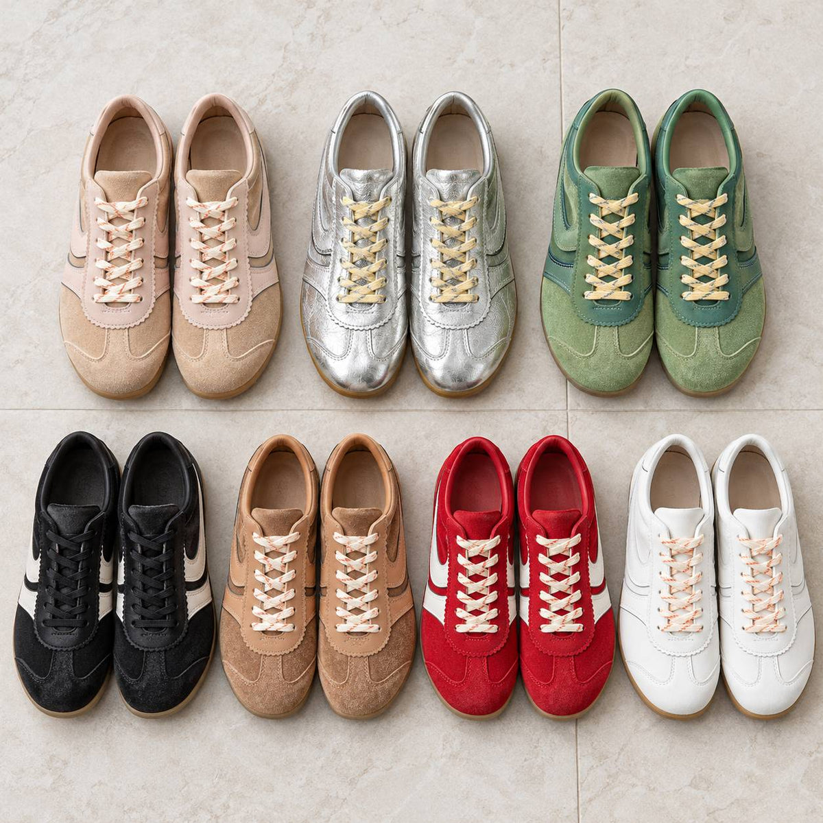 Retro Suede-Look Sneakers for Women