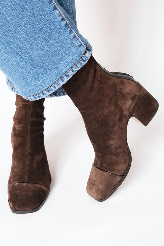 Lily Suede Ankle Boots for Women — Elegant Slip-On Heel 1