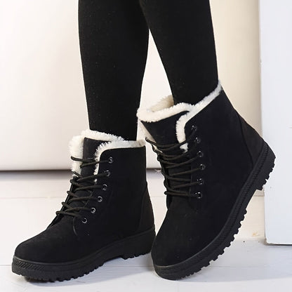 Cozy Lace-Up Ankle Boots — Plush Lining & Grip Sole 1