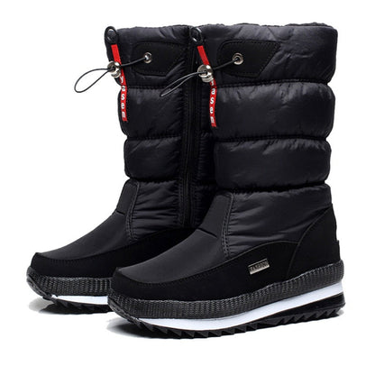 Women's Quilted Snow Boots — Insulated Side Zip Winter 2