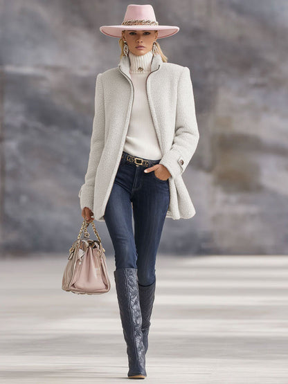 Women's Vintage Fleece Zip-Up Jacket — Relaxed Fit 3