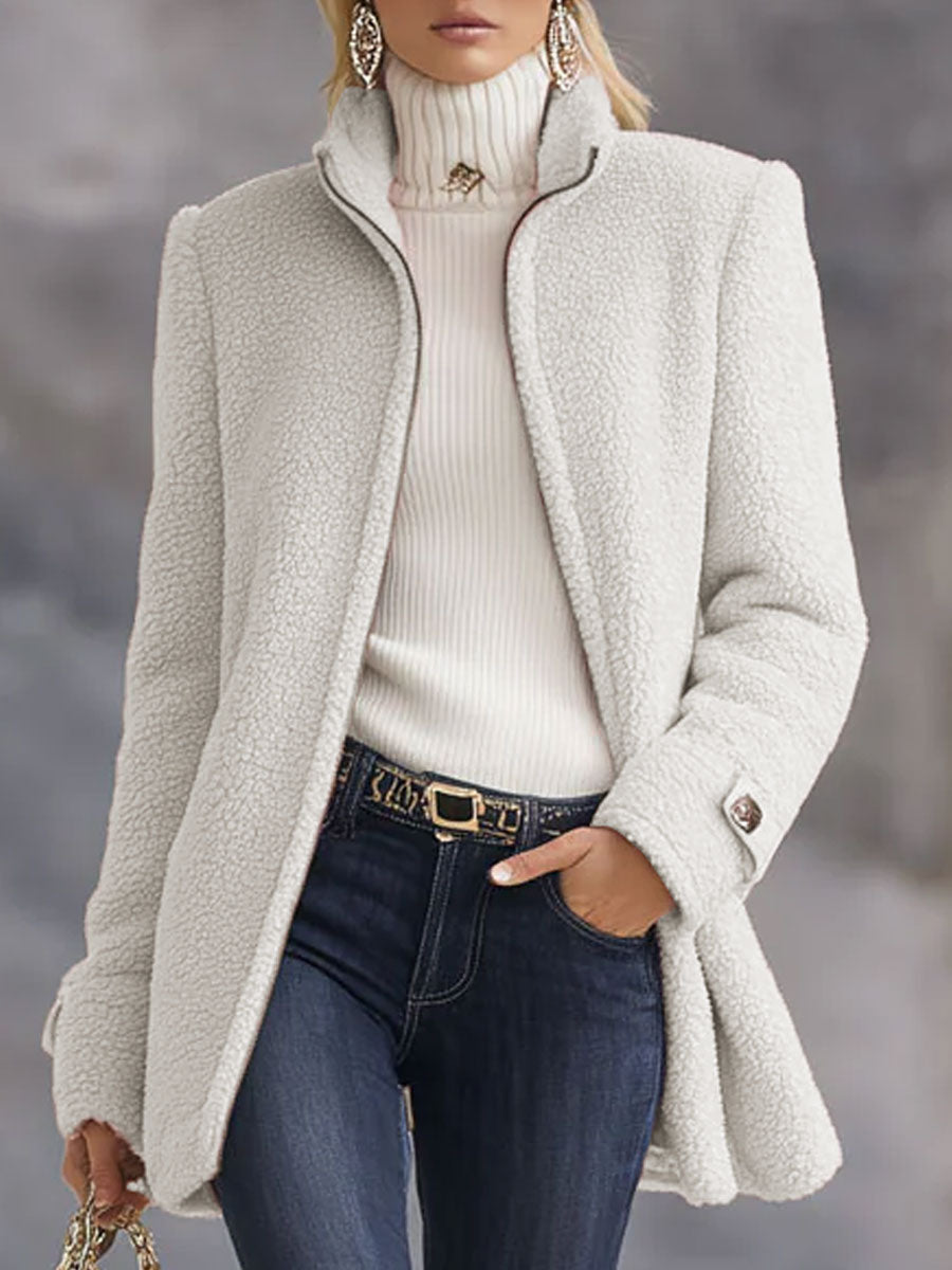 Women's Vintage Fleece Zip-Up Jacket — Relaxed Fit 8