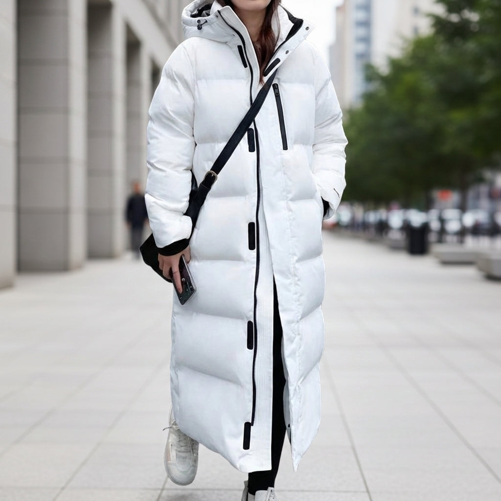 Long Quilted Hooded Puffer Parka — Waterproof Winter Coat 3
