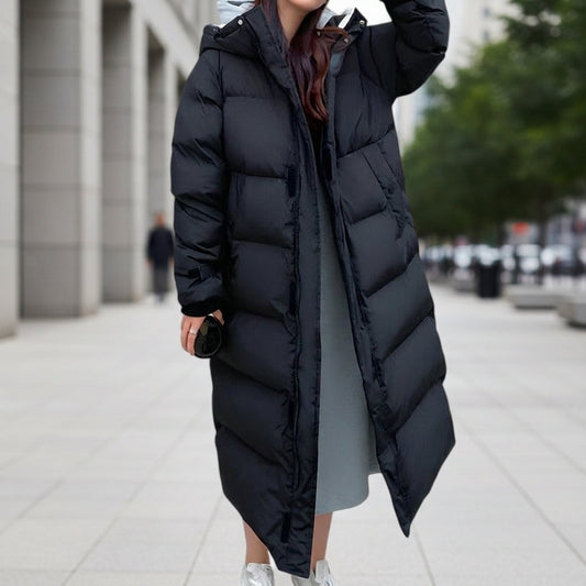 Long Quilted Hooded Puffer Parka — Waterproof Winter Coat 1
