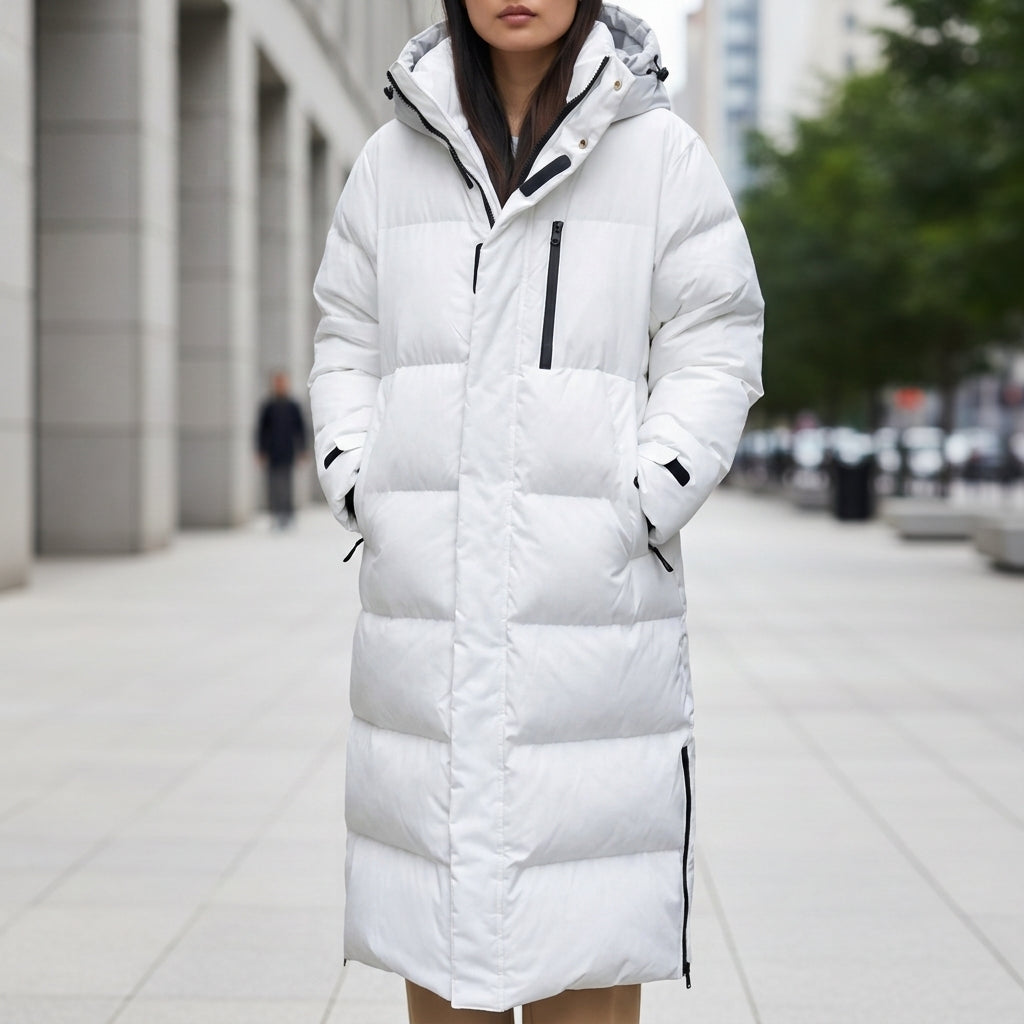 Long Quilted Hooded Puffer Parka — Waterproof Winter Coat 4
