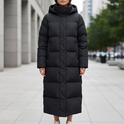 Long Quilted Hooded Puffer Parka — Waterproof Winter Coat 2