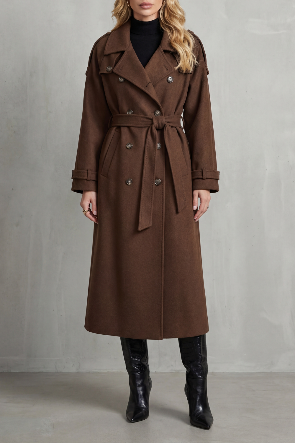 Women's Oversized Wool Trench Coat — Warm Everyday Style 1