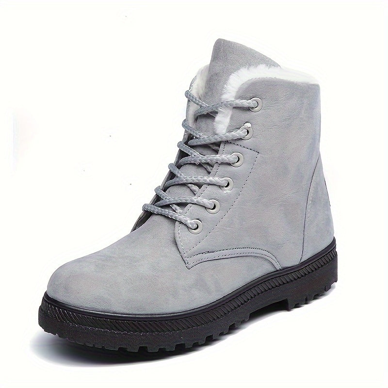 Cozy Lace-Up Ankle Boots — Plush Lining & Grip Sole 4