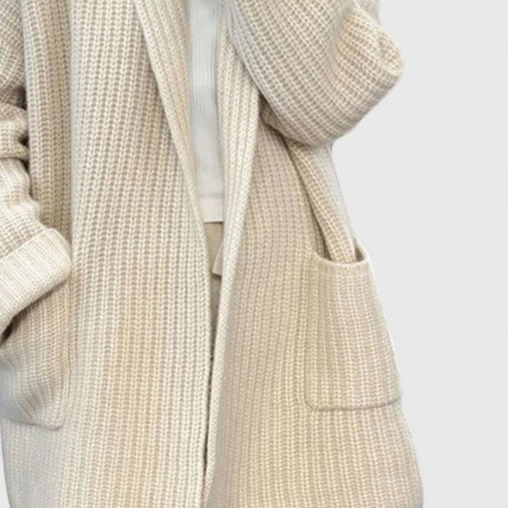 Relaxed Cashmere Cardigan — Open Front with Pockets 5