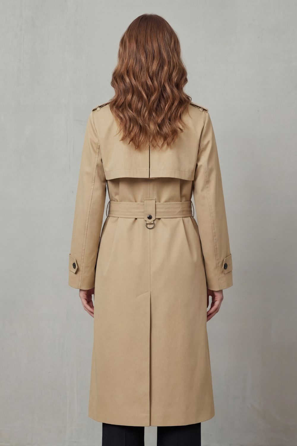 Women's Double-Breasted Trench Coat — Belted Classic Fit 3