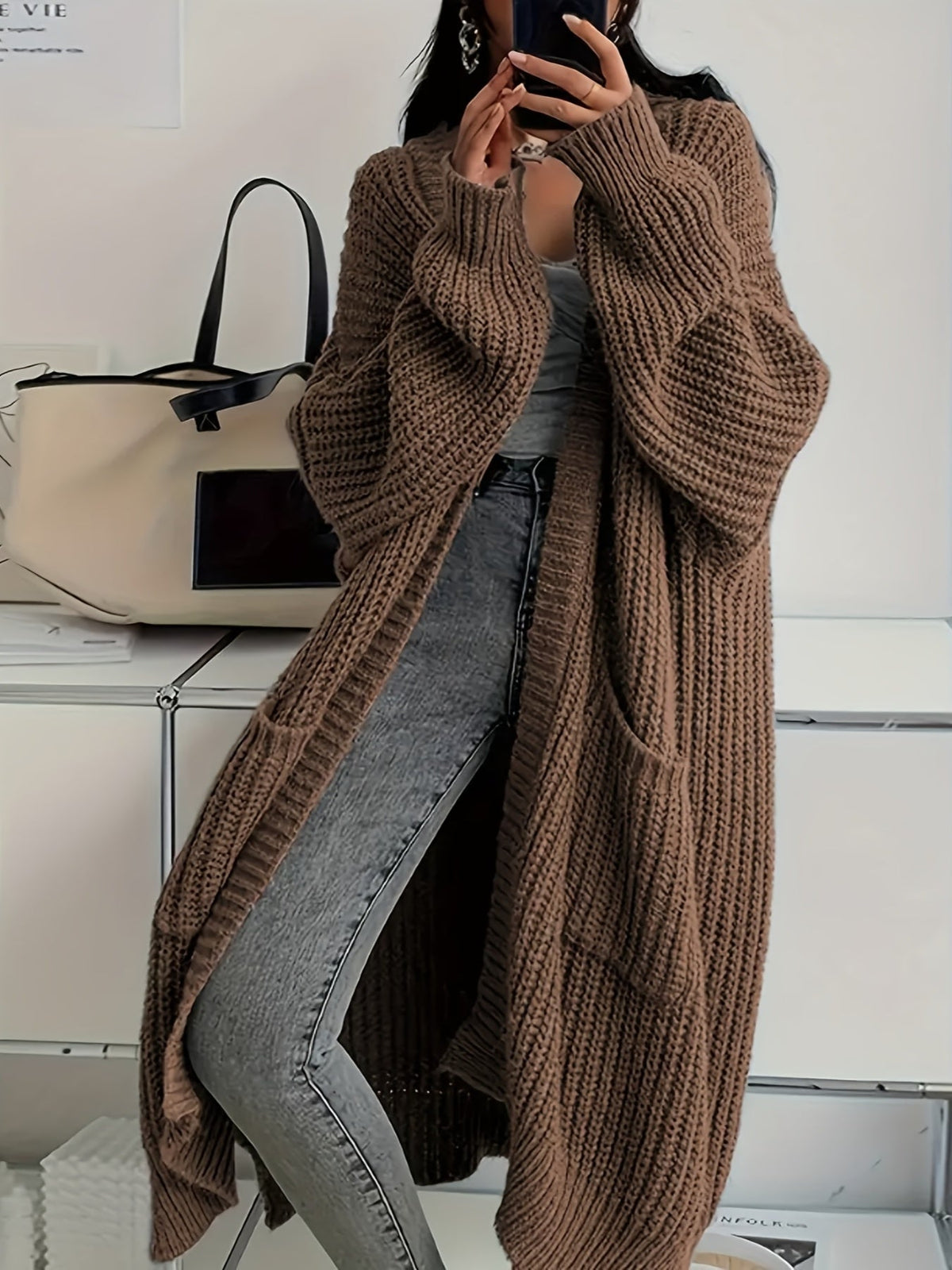 Soraya Cosy V-Neck Cardigan — Women's Relaxed Fit Sweater 4