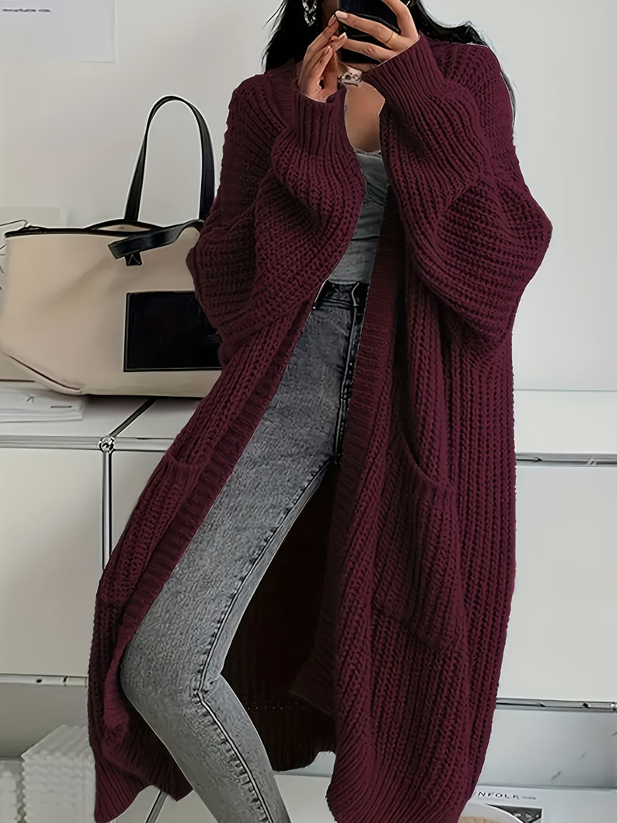 Soraya Cosy V-Neck Cardigan — Women's Relaxed Fit Sweater 7