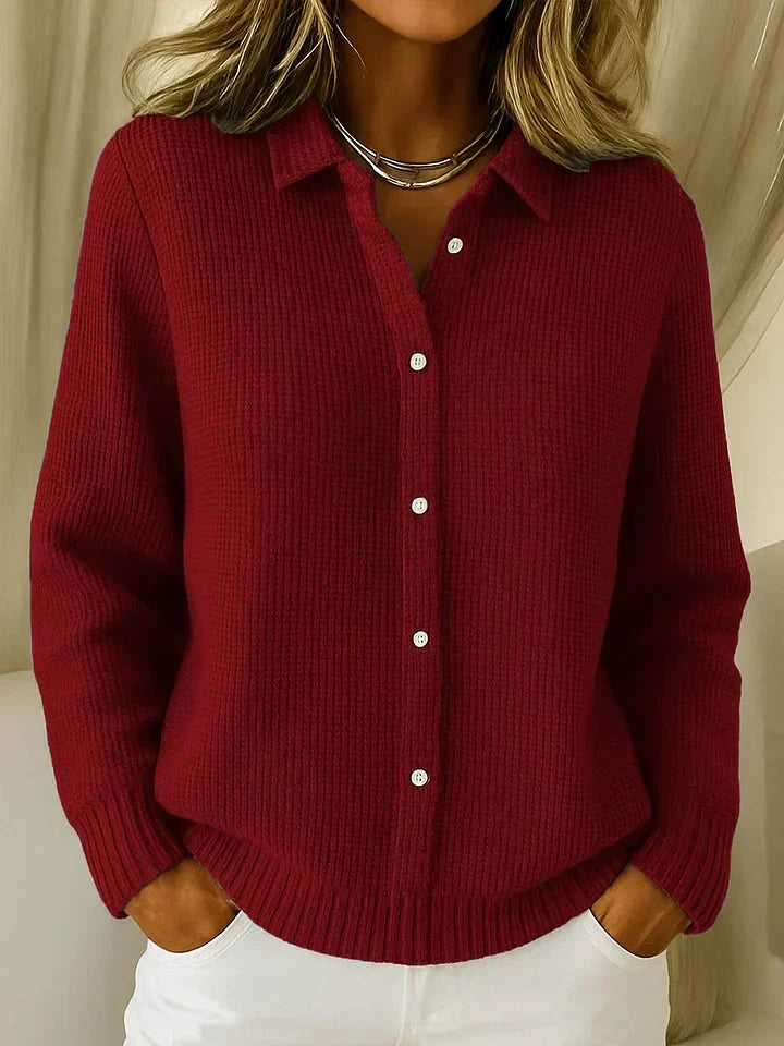 Harlow Longline Knit Cardigan — Elegant Button-Front Style 3