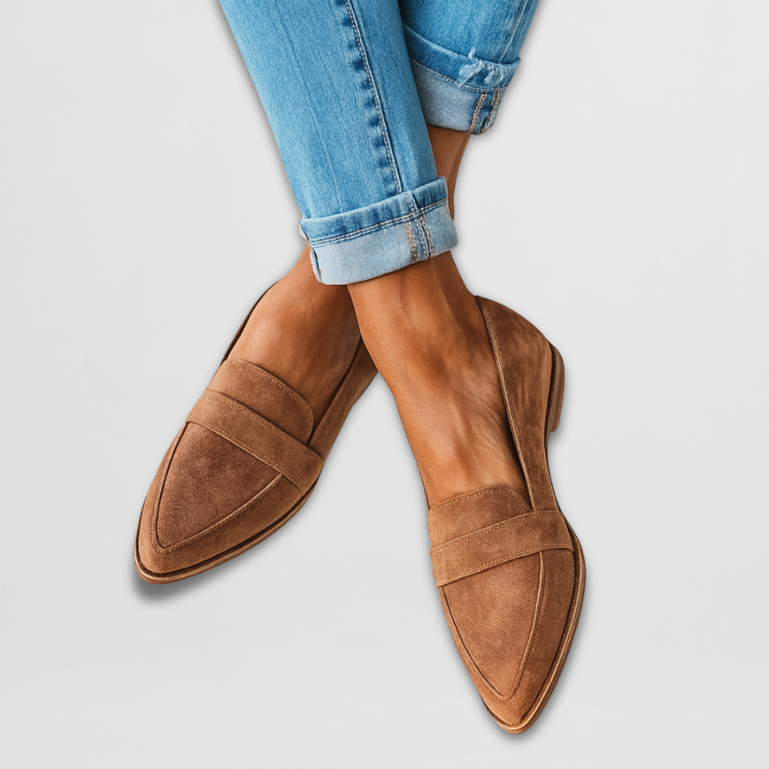 Margot Suede Comfort Loafers — Pointed Toe Slip-On Flats 3