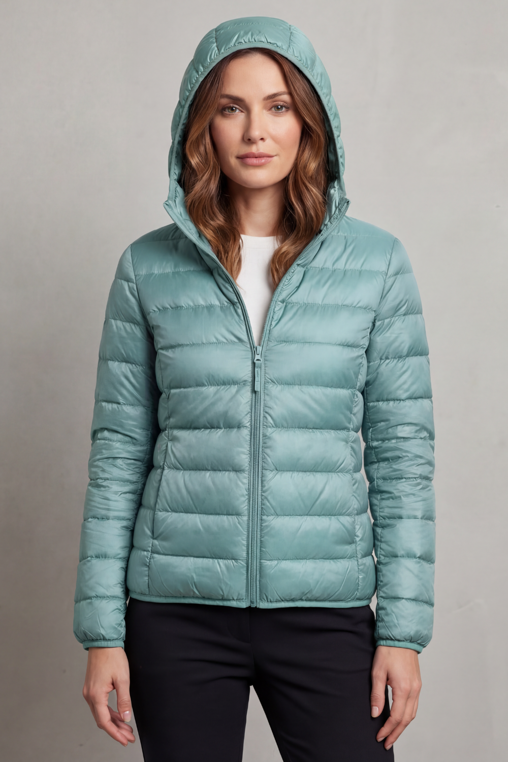 Women's Lightweight Packable Hooded Puffer Jacket 22