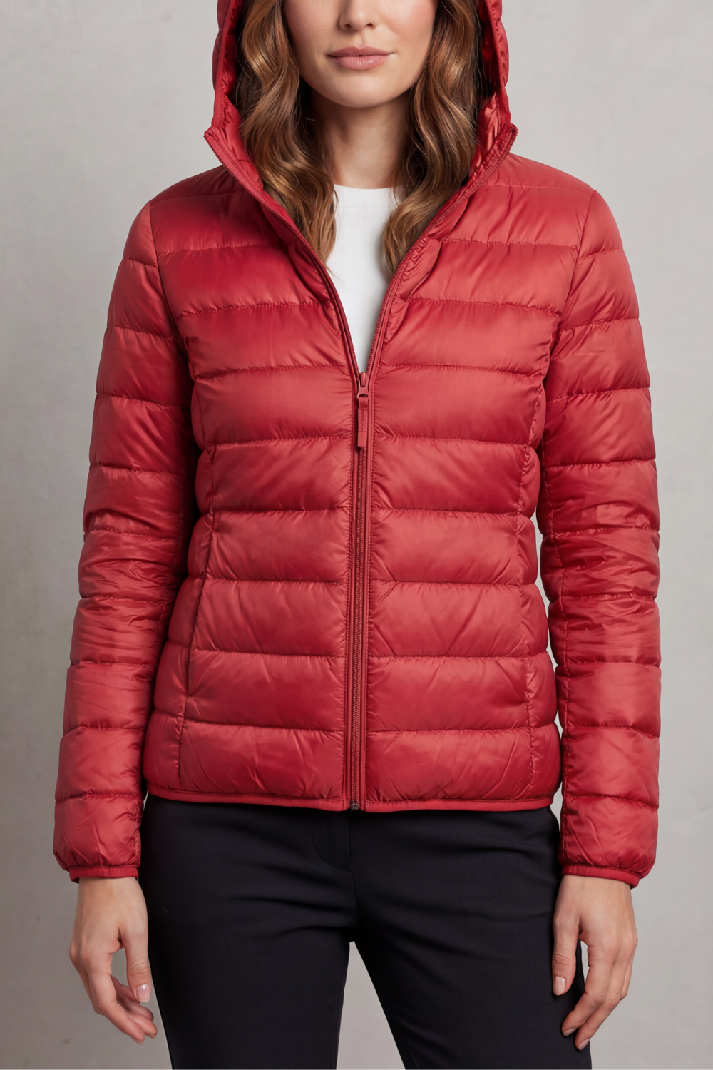Women's Lightweight Packable Hooded Puffer Jacket 25