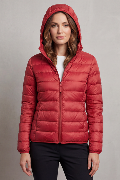 Women's Lightweight Packable Hooded Puffer Jacket 26