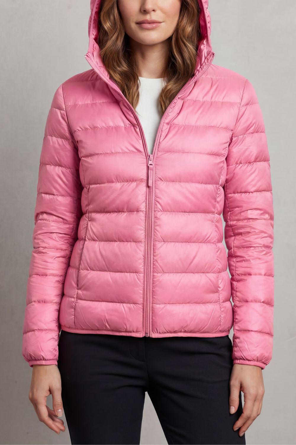 Women's Lightweight Packable Hooded Puffer Jacket 27
