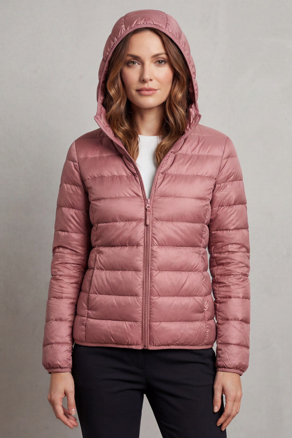 Women's Lightweight Packable Hooded Puffer Jacket 14