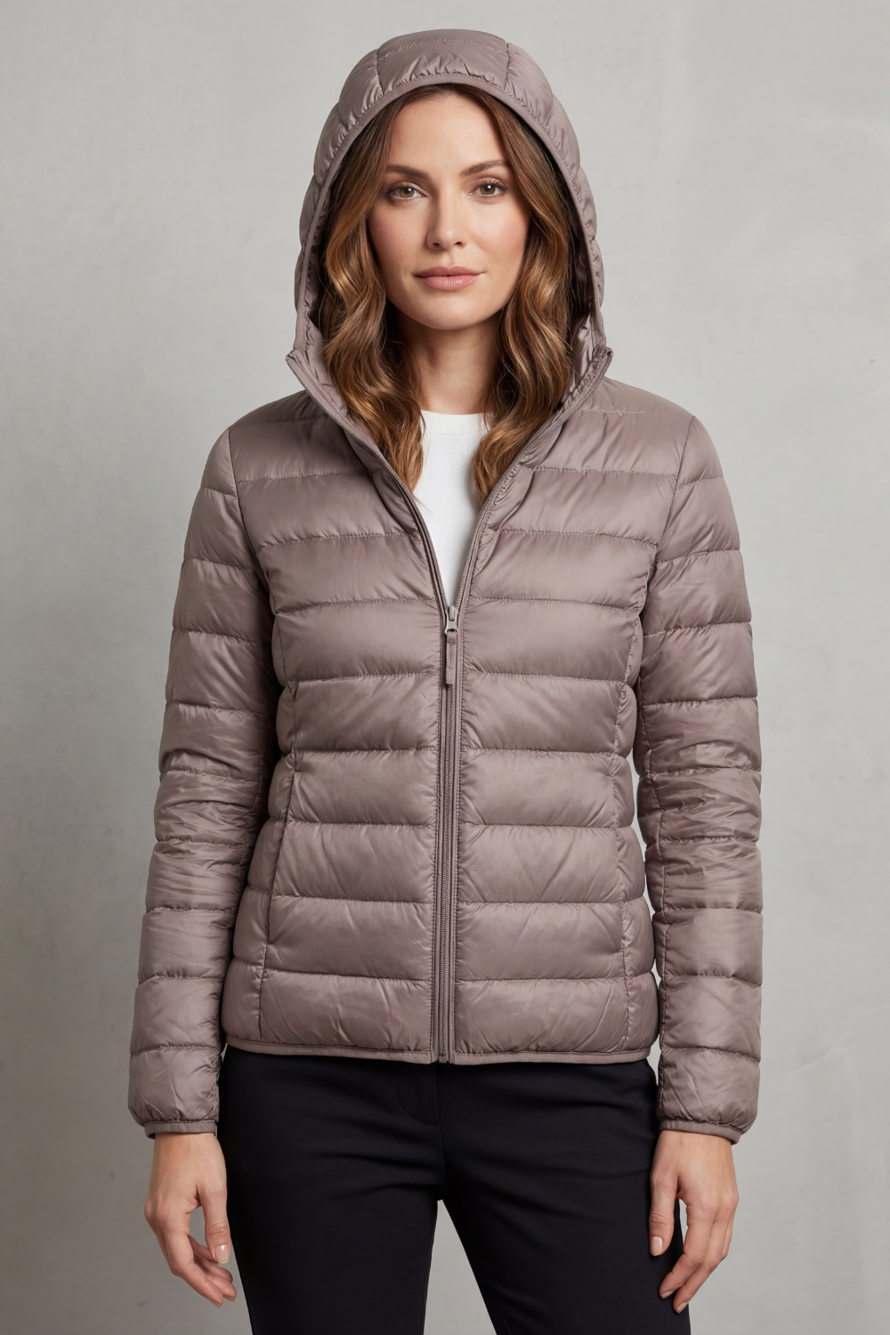 Women's Lightweight Packable Hooded Puffer Jacket 2