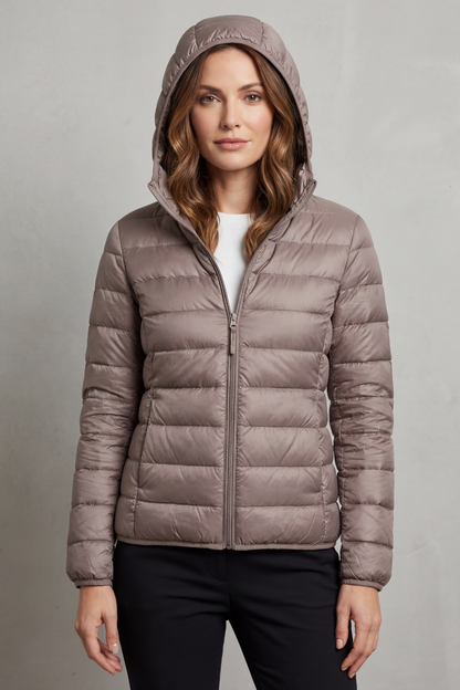 Women's Lightweight Packable Hooded Puffer Jacket 2
