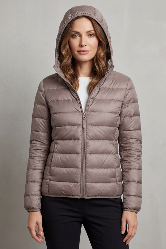 Women's Lightweight Packable Hooded Puffer Jacket 2