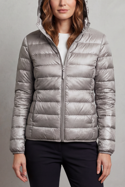 Women's Lightweight Packable Hooded Puffer Jacket 5