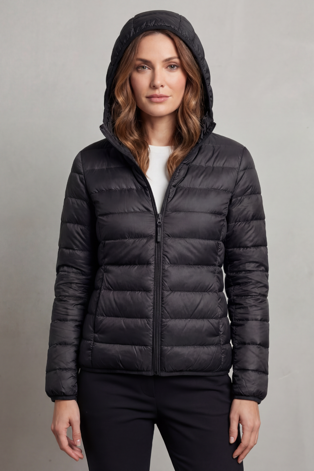 Women's Lightweight Packable Hooded Puffer Jacket 8