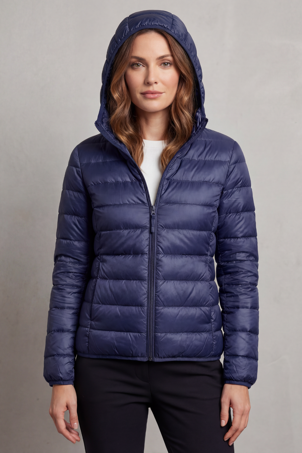 Women's Lightweight Packable Hooded Puffer Jacket 10