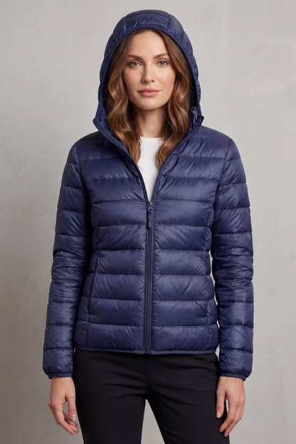 Women's Lightweight Packable Hooded Puffer Jacket 10
