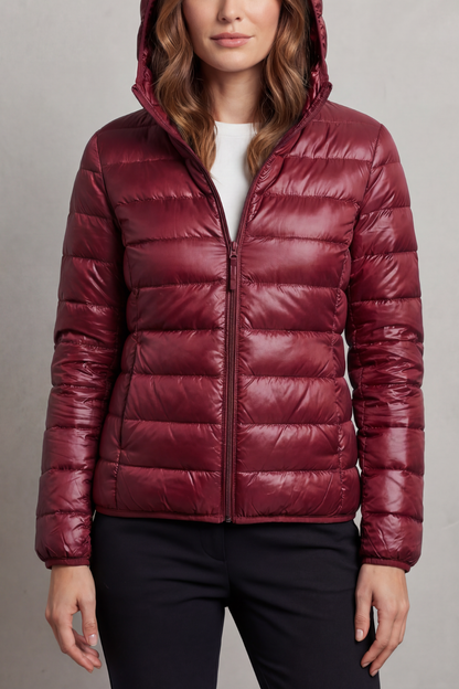 Women's Lightweight Packable Hooded Puffer Jacket 11