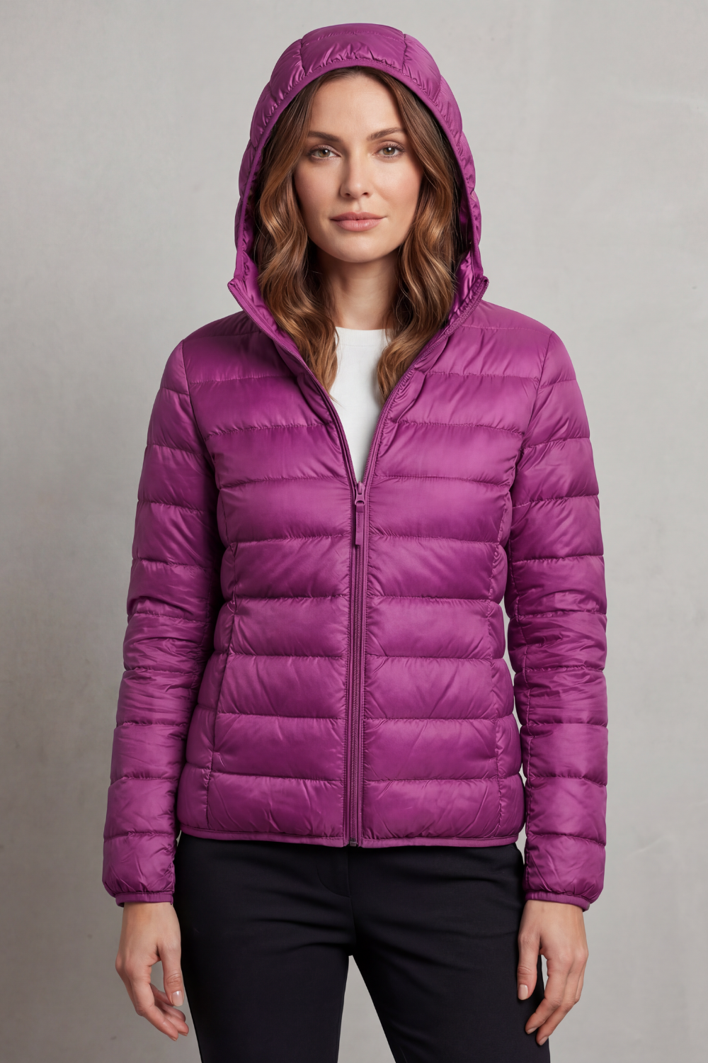 Women's Lightweight Packable Hooded Puffer Jacket 16