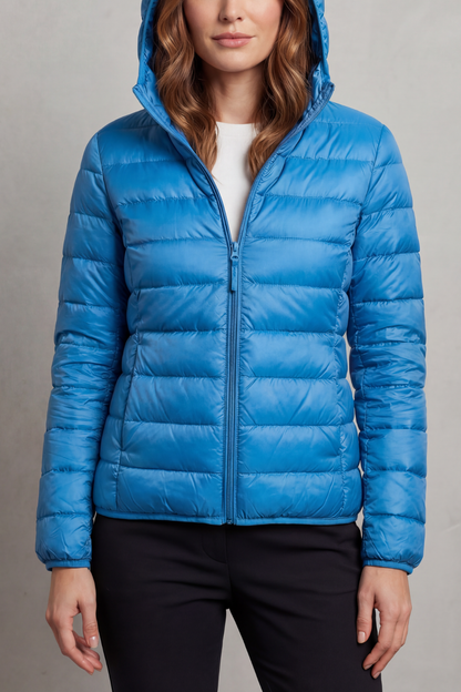 Women's Lightweight Packable Hooded Puffer Jacket 19