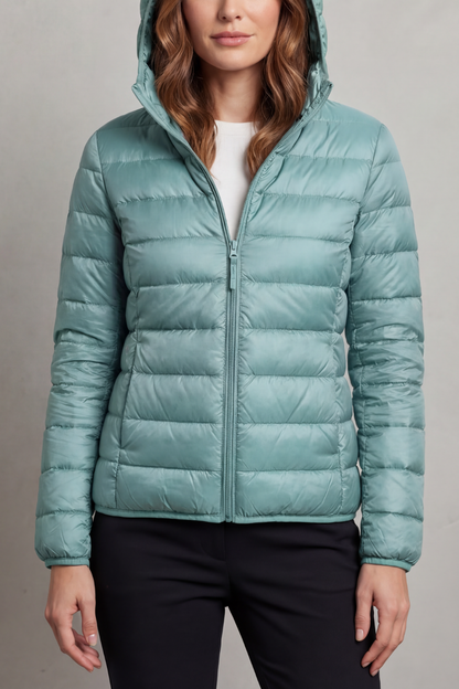 Women's Lightweight Packable Hooded Puffer Jacket 21