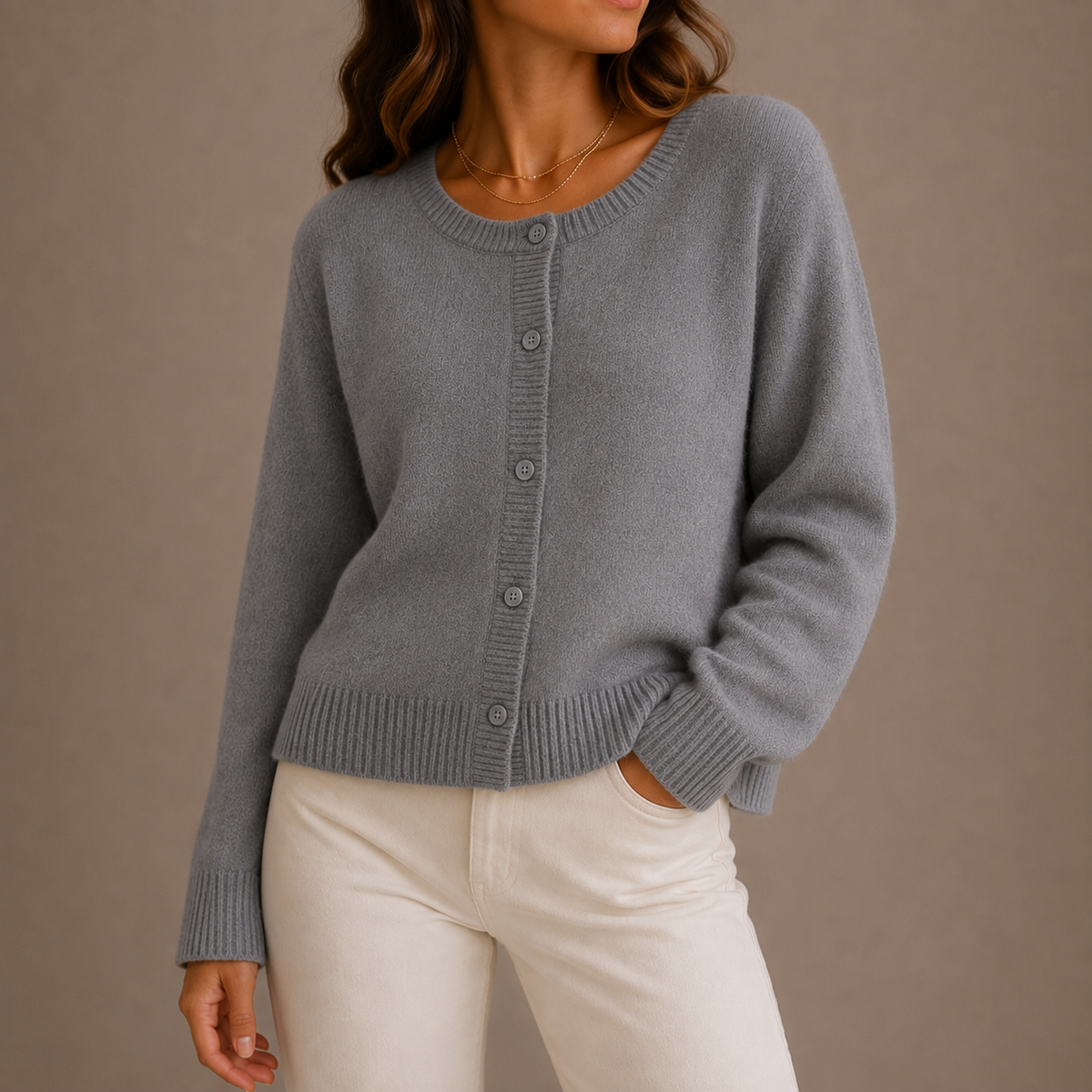 Women's Knit Cardigan — Soft Button-Up Long Sleeve Sweater 1