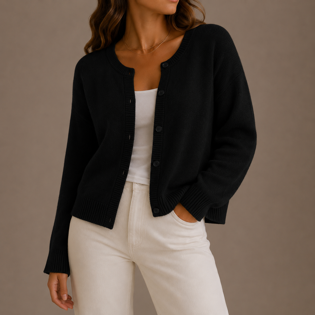 Women's Knit Cardigan — Soft Button-Up Long Sleeve Sweater 2