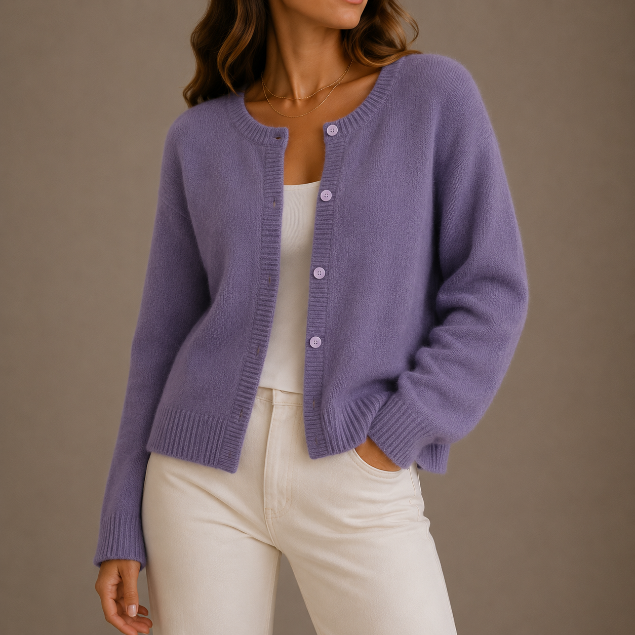 Women's Knit Cardigan — Soft Button-Up Long Sleeve Sweater 4