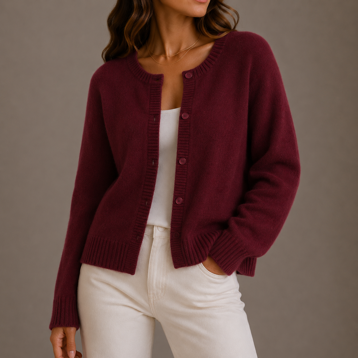Women's Knit Cardigan — Soft Button-Up Long Sleeve Sweater 7
