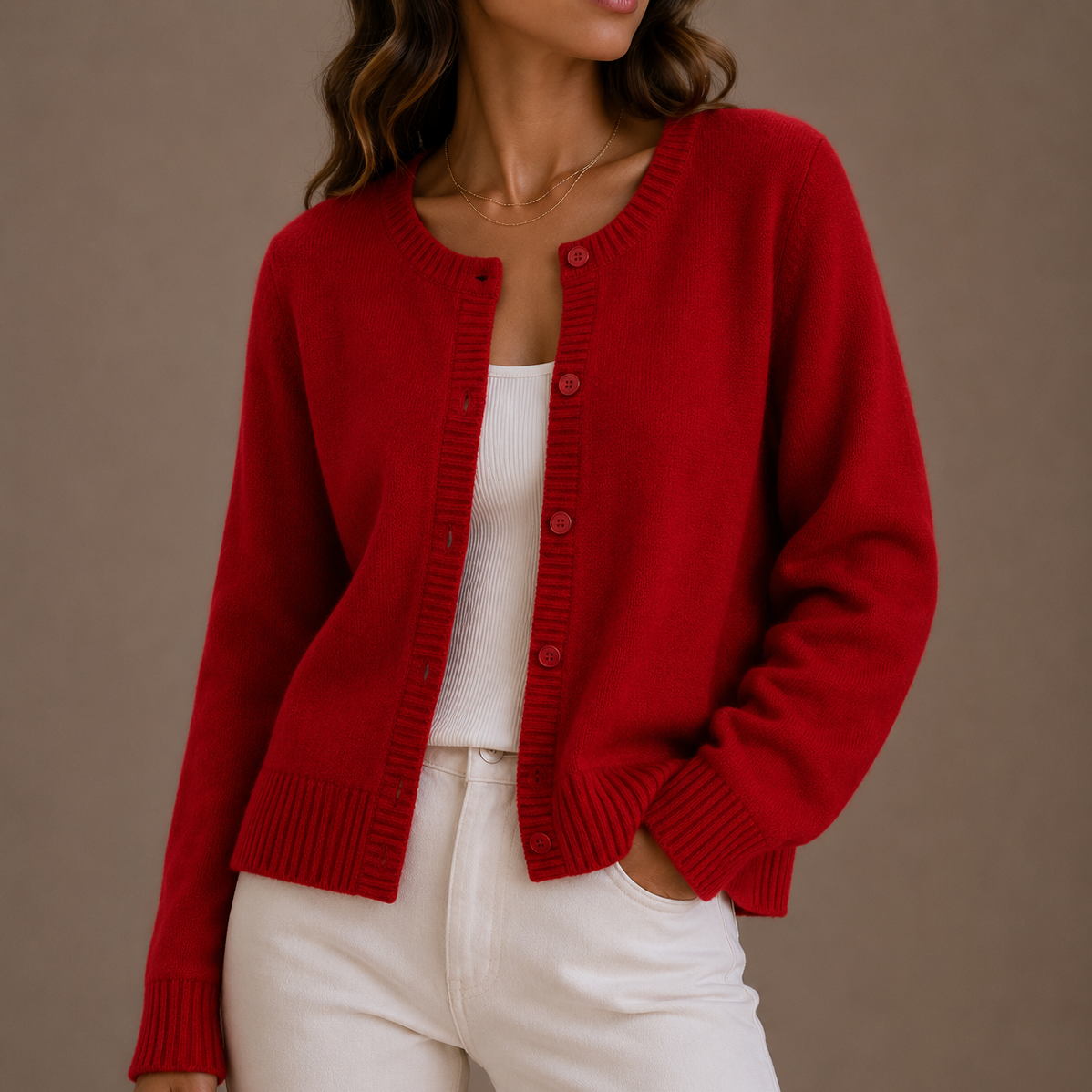 Women's Knit Cardigan — Soft Button-Up Long Sleeve Sweater 11
