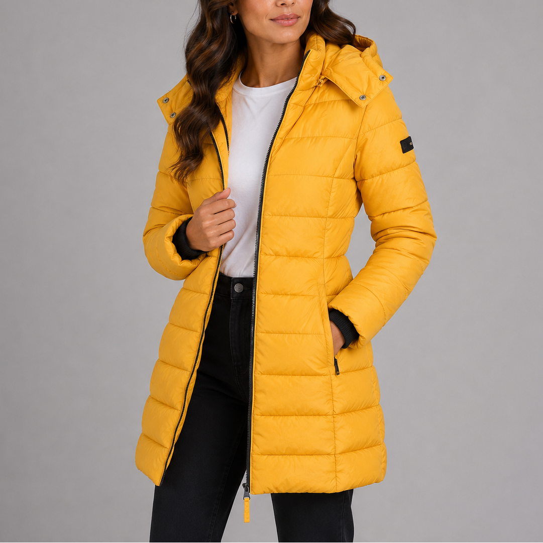 Women's Long Hooded Puffer Jacket — Insulated Winter Coat 4