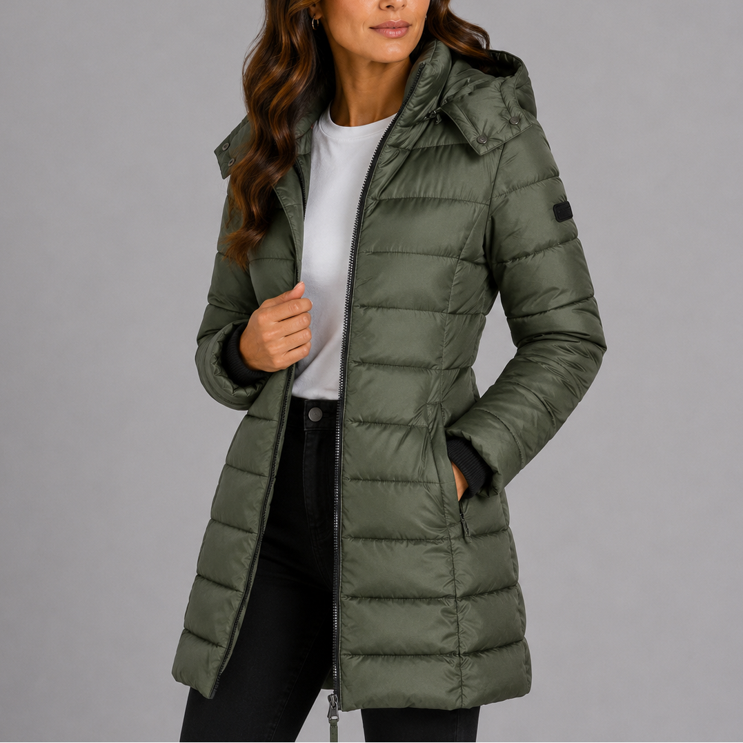 Women's Long Hooded Puffer Jacket — Insulated Winter Coat 5