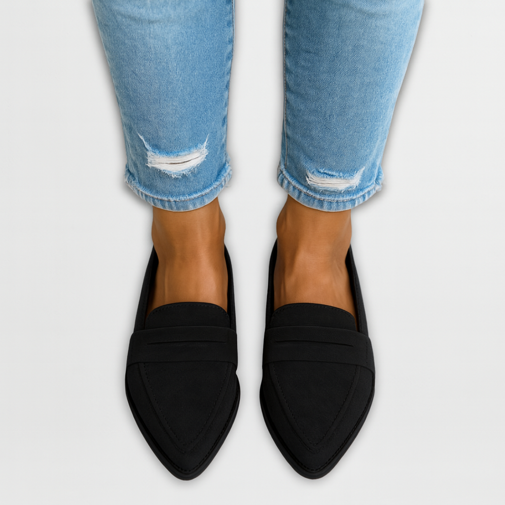 Margot Suede Comfort Loafers — Pointed Toe Slip-On Flats 2