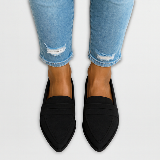 Margot Suede Comfort Loafers — Pointed Toe Slip-On Flats 2