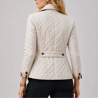 Women's Quilted Jacket — Lightweight Stand Collar Coat 3